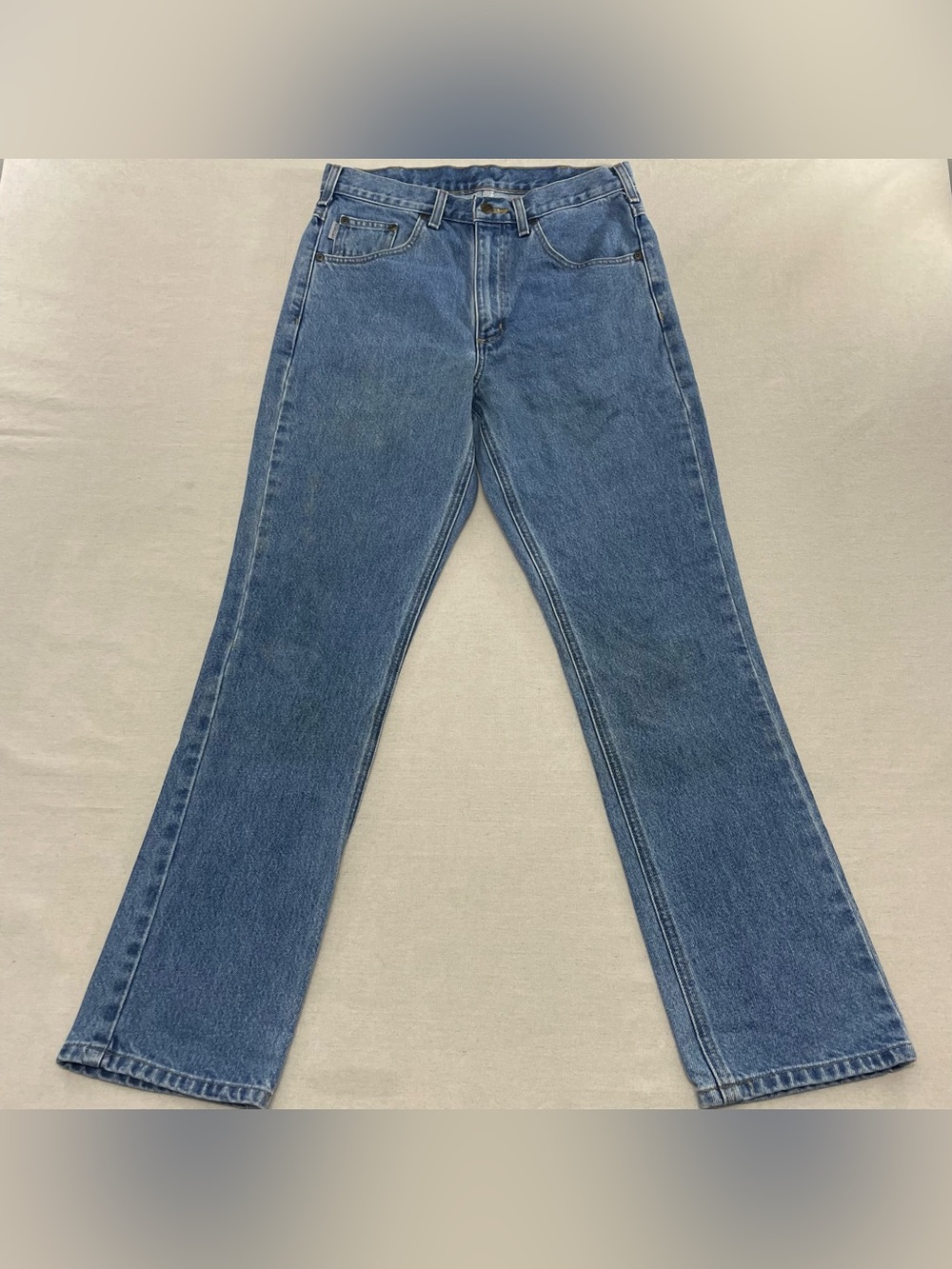 Carhartt B18 STW Traditional Fit Jeans Men's 32x32 Blue Denim Cotton Work Pants